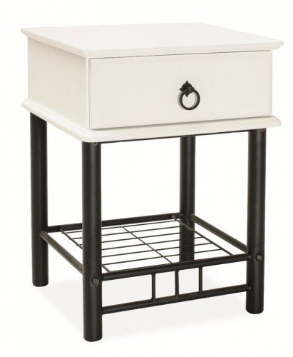 Прикроватная тумбочка Signal ET-747 Черный Белый